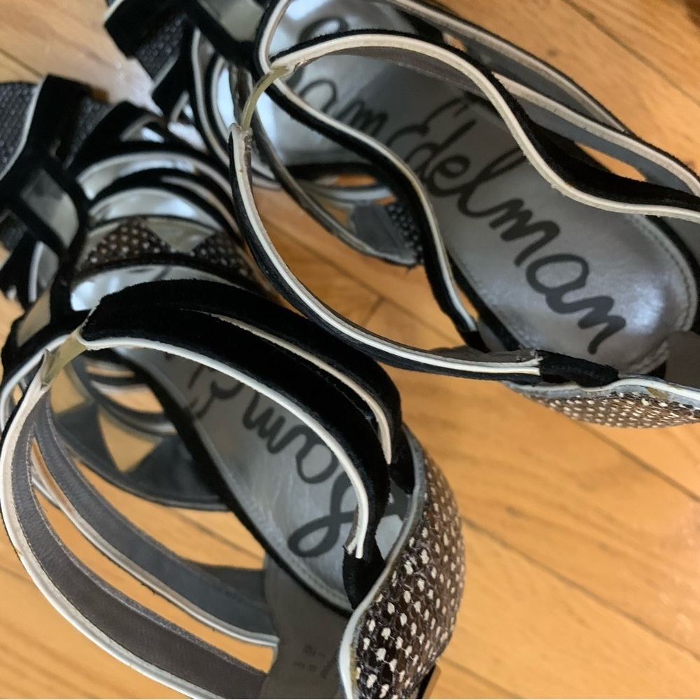 Sam Edelman 6.5 Elegant‎ Black Strappy Heels - Picture 2 of 6
